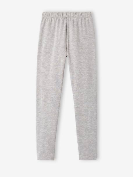 2er-Pack Leggings für Mädchen BASIC Oeko-Tex - koralle+weiß+pack anthrazit/nachtblau+schwarz+grau meliert - 18