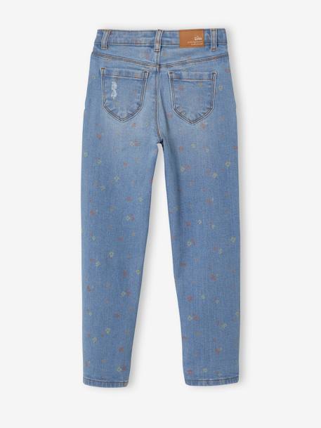 Mädchen Jeans, gerades Bein Oeko-Tex® - bleached+blue stone+double stone+grau - 4