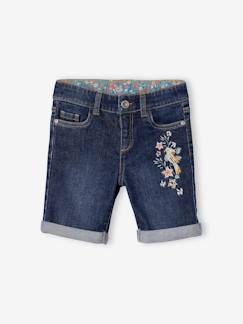 Maedchenkleidung-Mädchen Jeans-Shorts, bestickt