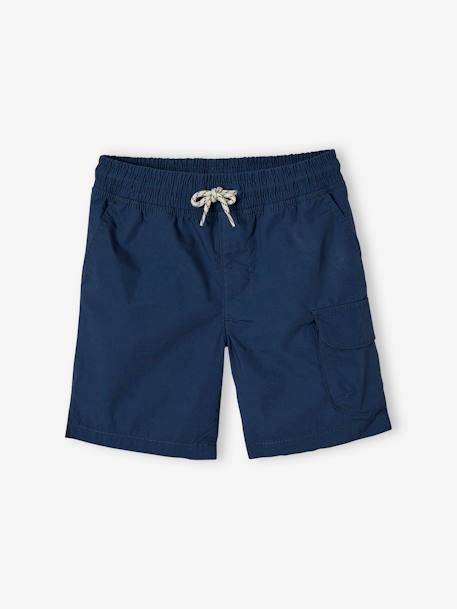 Jungen Shorts mit Schlupfbund Oeko-Tex - blau+braun - 1