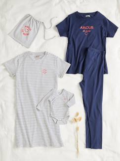 Umstandsmode-Geschenk-Set für Mama & Baby: Nachthemd, Shirt, Leggings & Body