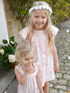 Festliche Kinderkleidung-Maedchenkleidung-Mädchen Kleid mit Stickereien, Musselin