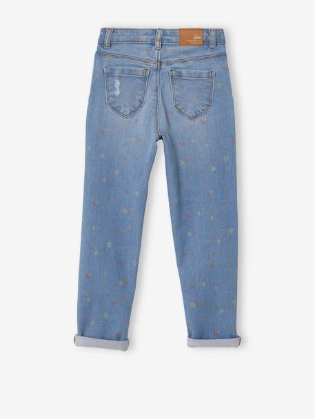 Mädchen Jeans, gerades Bein Oeko-Tex® - bleached+blue stone+double stone+grau - 5