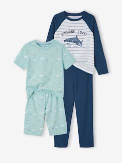 Jungenkleidung-Schlafanzüge-Jungen-Set: Schlafanzug & kurzer Schlafanzug