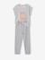3-teiliger Mädchen Schlafanzug: Shirt, Shorts & Hose Oeko-Tex® - weiß gestreift/grau meliert ka - 3