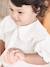 Mädchen Baby Bluse mit Glanzstreifen - wollweiß gestreift - 1