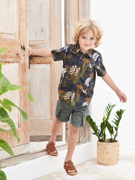 Junge Shorts mit Schlupfbund Oeko-Tex - blaugrau - 1