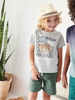 Jungenkleidung-Sets-Jungen-Set: T-Shirt & Shorts, Leopard Oeko Tex