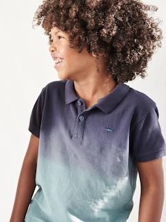 Festliche Kinderkleidung-Jungenkleidung-Jungen Poloshirt, Dip-Dye-Effekt Oeko Tex®