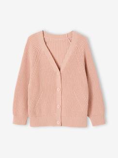 Maedchenkleidung-Pullover, Strickjacken & Sweatshirts-Mädchen Cardigan aus Rippenstrick Oeko-Tex