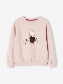 Maedchenkleidung-Pullover, Strickjacken & Sweatshirts-Mädchen Sportshirt mit Rüschen