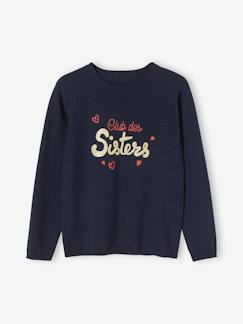 Maedchenkleidung-Pullover, Strickjacken & Sweatshirts-Pullover-Mädchen Pullover, Glitzer-Schriftzug BASIC