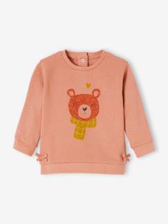 Babymode-Mädchen Baby Sweatshirt mit Tiermotiv BASIC