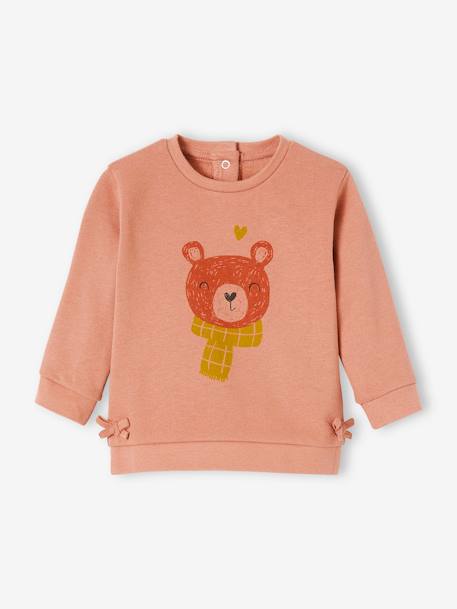 Mädchen Baby Sweatshirt mit Tiermotiv BASIC - ziegel - 1