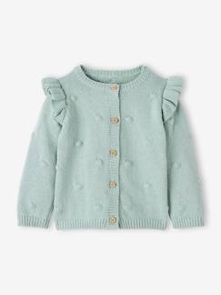 Babymode-Pullover, Strickjacken & Sweatshirts-Strickjacken-Baby Cardigan, Reliefstrick Oeko-Tex
