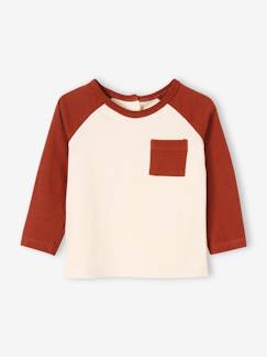 Babymode-Shirts & Rollkragenpullover-Baby Shirt mit Kontrastärmeln