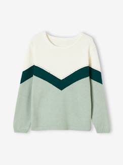 Maedchenkleidung-Mädchen Pullover, Colorblock Oeko Tex®