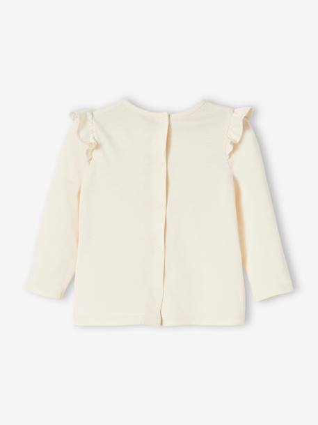 Mädchen Baby Shirt  Oeko-Tex - graublau+weiß+wollweiß+zartrosa - 13