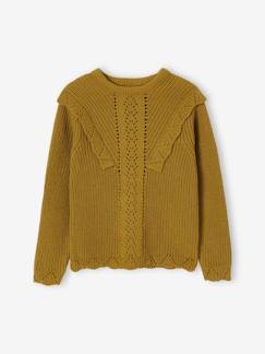 Maedchenkleidung-Pullover, Strickjacken & Sweatshirts-Pullover-Mädchen Pullover mit Volants Oeko Tex®