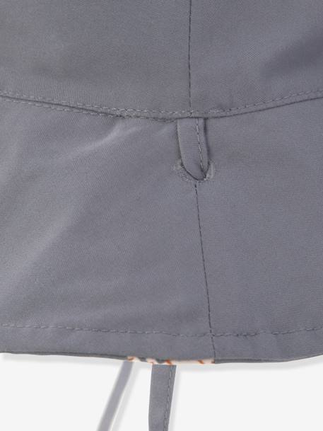 Wendbarer Baby Sonnenhut, UV-Schutz LÄSSIG - grau+olivgrün+zartrosa - 3