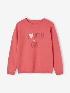 Maedchenkleidung-Pullover, Strickjacken & Sweatshirts-Mädchen Pullover, Glitzer-Schriftzug