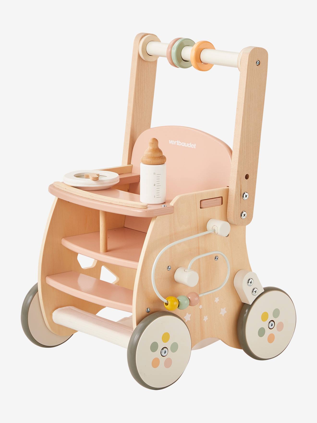 Hello Kitty Spielwagen Lauflernwagen Holz mit Steck Spiel Baby Lauflernhilfe NEU 