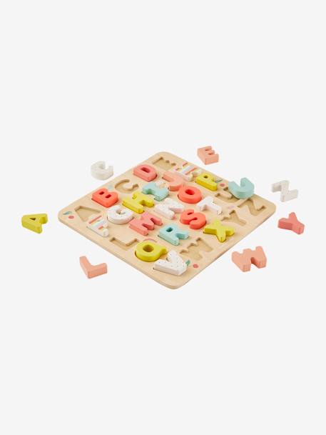 Kinder Buchstaben-Puzzle, Holz FSC - mehrfarbig+rosa - 11