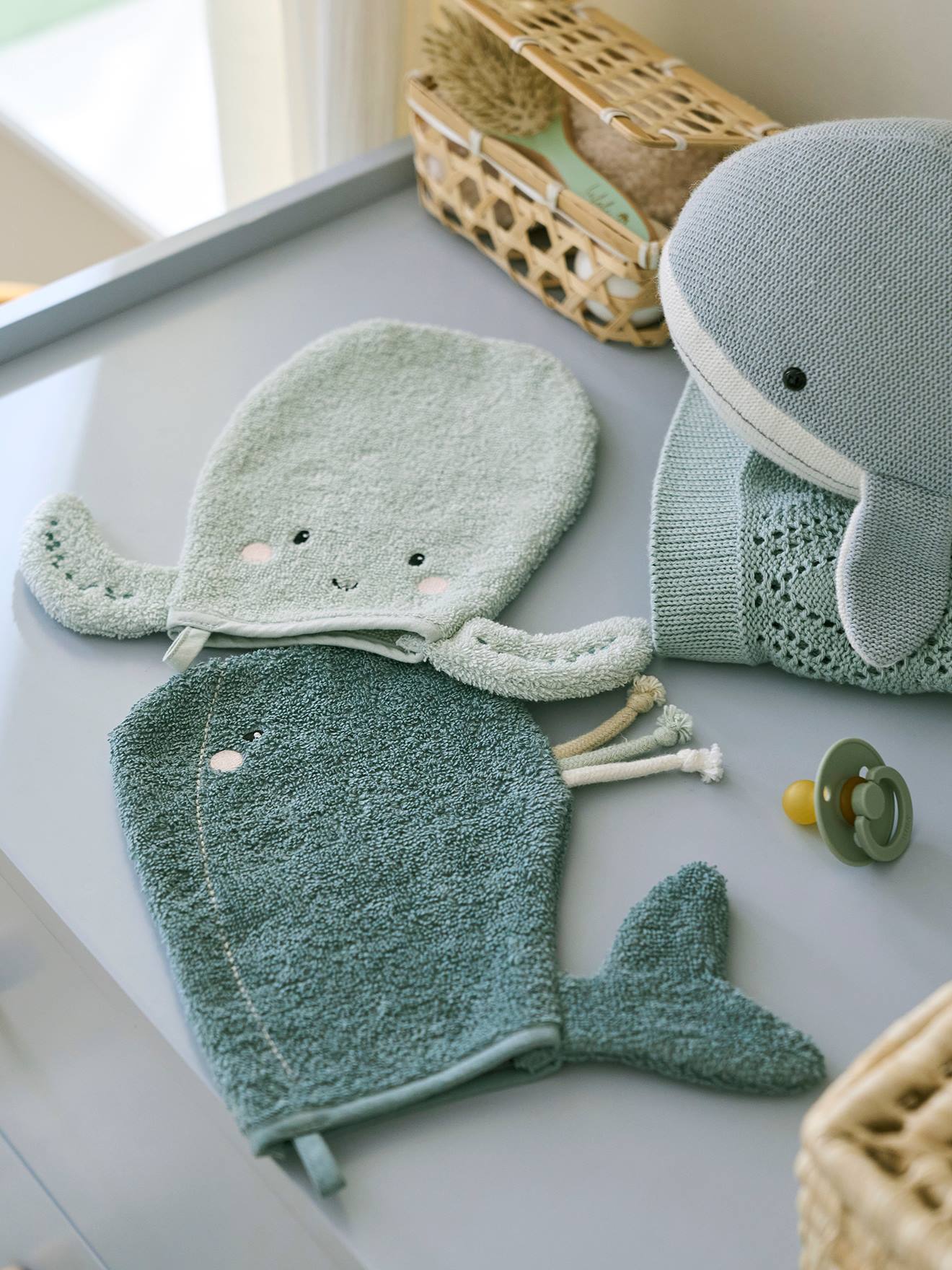 2er-Pack Baby Waschhandschuhe OZEAN