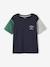 Jungen Sport-Shirt, Colorblock - nachtblau - 1