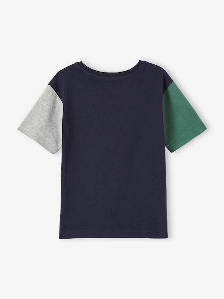 Jungen Sport-Shirt, Colorblock - nachtblau - 2
