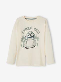 Jungenkleidung-Shirts, Poloshirts & Rollkragenpullover-Shirts-Jungen Shirt mit Teddyfleece, Yeti