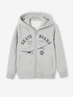 Jungenkleidung-Jungen Kapuzensweatjacke, Skater BASIC Oeko-Tex