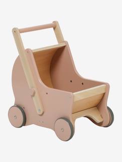 Spielzeug-2-in-1 Puppen-Kinderwagen, Lauflernwagen aus Holz FSC®