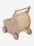 2-in-1 Puppen-Kinderwagen, Lauflernwagen aus Holz FSC® - rosa+weiß/natur - 4