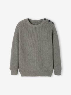 Jungenkleidung-Pullover, Strickjacken, Sweatshirts-Jungen Strickpullover mit Knöpfen