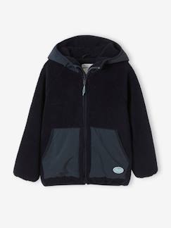 Jungenkleidung-Jacken & Mäntel-Jungen Kapuzenjacke aus Teddyfleece