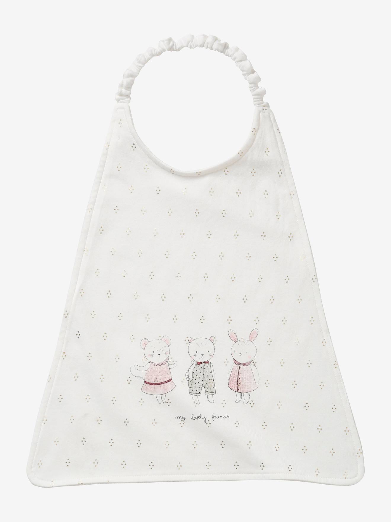 Vertbaudet Kleinkind Lätzchen Wollweiß Mäuse Landhaus Einheitsgröße