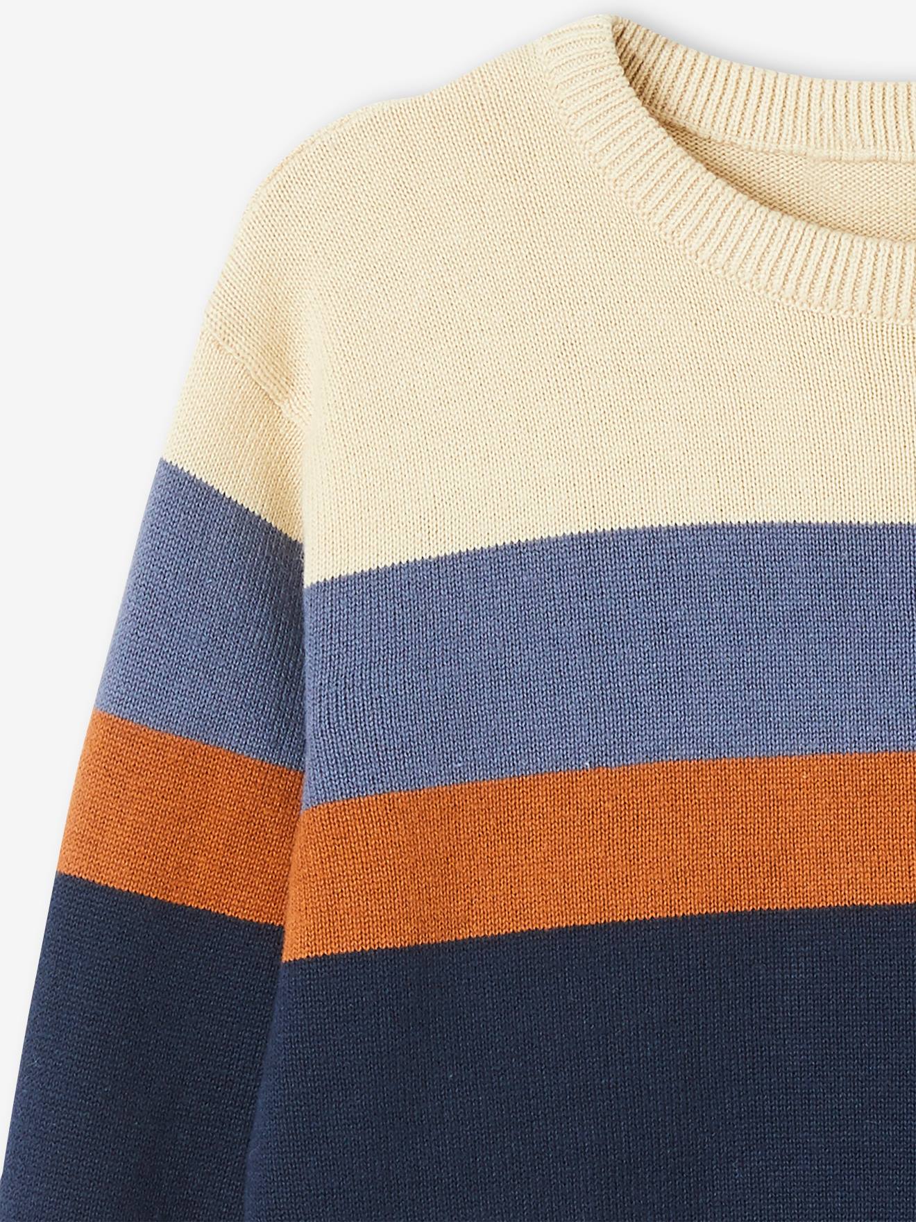 Thumbnail - Jungen Feinstrickpullover mit Streifen