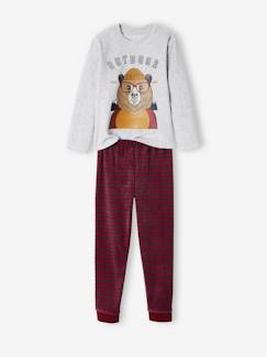 Neue Kollektion-Jungenkleidung-Jungen Samt-Schlafanzug, Bär
