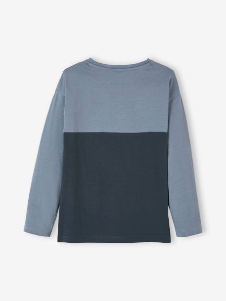 Jungen Shirt, Colorblock Oeko-Tex - blau/dunkelblau+grau/bordeaux - 2
