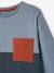 Jungen Shirt, Colorblock - blau/dunkelblau+grau/bordeaux - 3