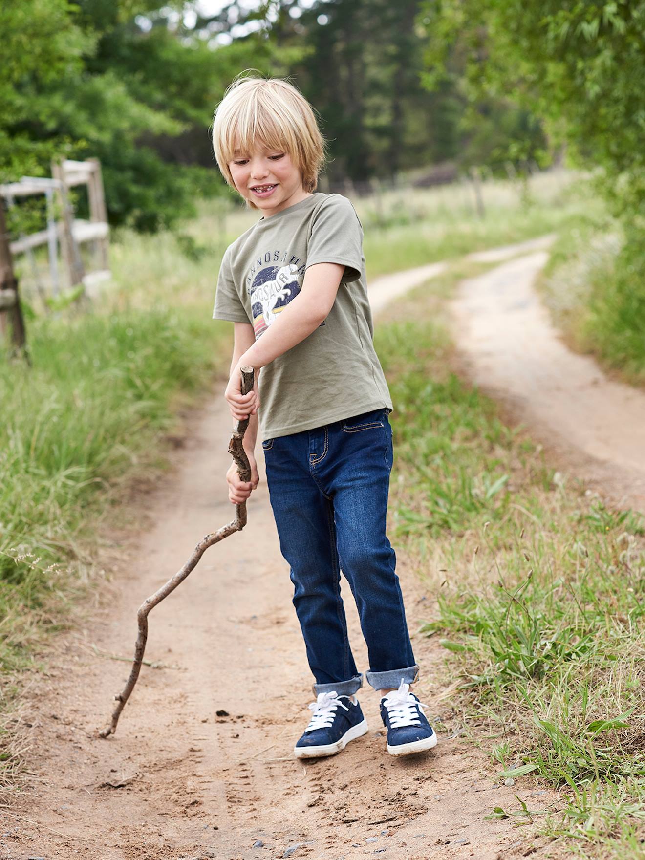 Jungen Slim-Fit-Jeans Hüftweite REGULAR Bundweite verstellbar