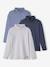 3er-Pack Jungen Rollkragenshirts BASIC Oeko-Tex - pack anthrazit+pack hellgrau meliert - 7