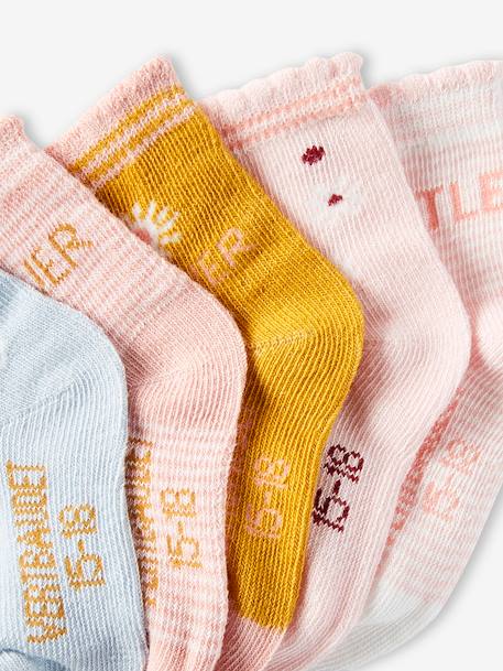 5er-Pack Mädchen Baby Socken, Blumen BASIC Oeko-Tex - pack senfgelb - 2