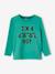 Jungen Shirt, Schriftzug Oeko Tex® - blau+grün+hellbraun+orange+schwarz+senfgelb+tanne - 4