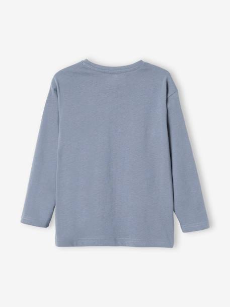 Jungen Shirt mit Natur-Print, Bio-Baumwolle - blau+graugrün+marine - 2