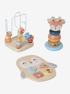 Spielzeug-Baby-Tasten & Greifen-Lernspielzeug-Set „Märchenwald“, Holz FSC®