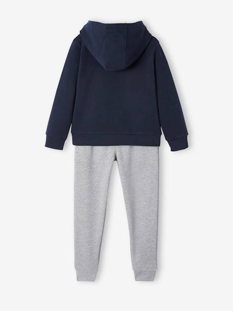 Jungen Jogginganzug - blau+grau+grün/nachtblau+hellbraun - 10