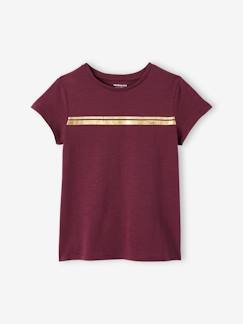 Maedchenkleidung-Shirts & Rollkragenpullover-Shirts-Mädchen Sport-T-Shirt mit Glanzstreifen Oeko Tex®