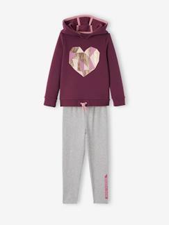 Maedchenkleidung-Pullover, Strickjacken & Sweatshirts-Mädchen Sport-Set aus Sweatshirt und Leggings